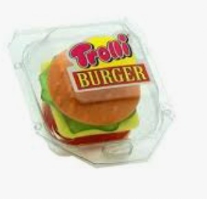 Trolli Hamburger Mini želé fazuľky 10 ks z Nemecka, balenie mini burger setu