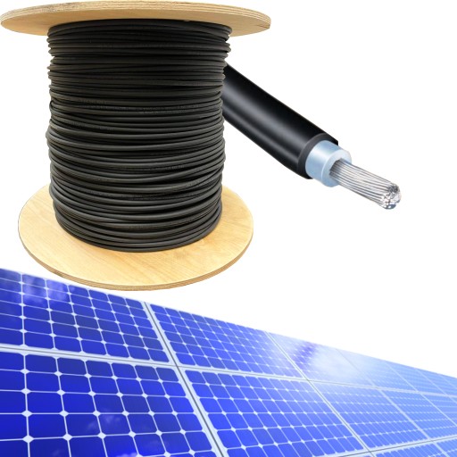Solárny fotovoltaický kábel 6mm čierny 1m