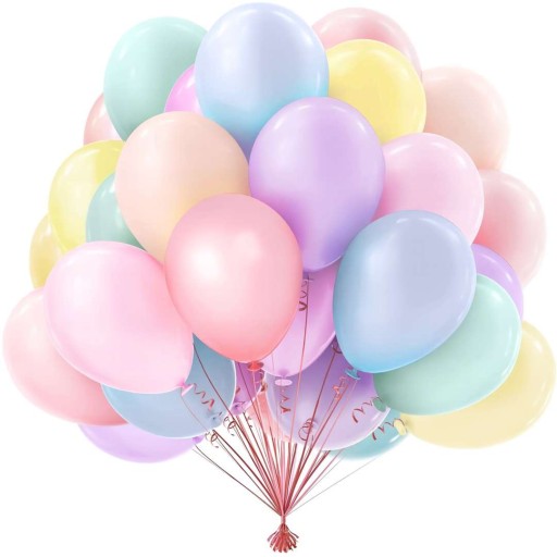 Strong PartyDeco PASTEL FAREBNÉ balóniky pre vonkajšie NARODENINY 50 ks