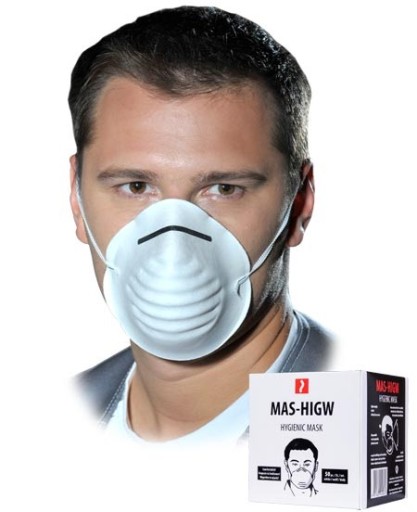 HYGIENICKÁ MASKA Z POLYPROPYLÉNU MAS-HIGW 50 ks