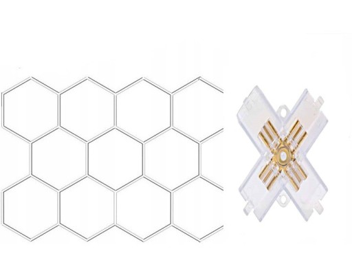 ŠESTIHÓNOVÝ KONEKTOR LED OSVETLENIE V TVARU X