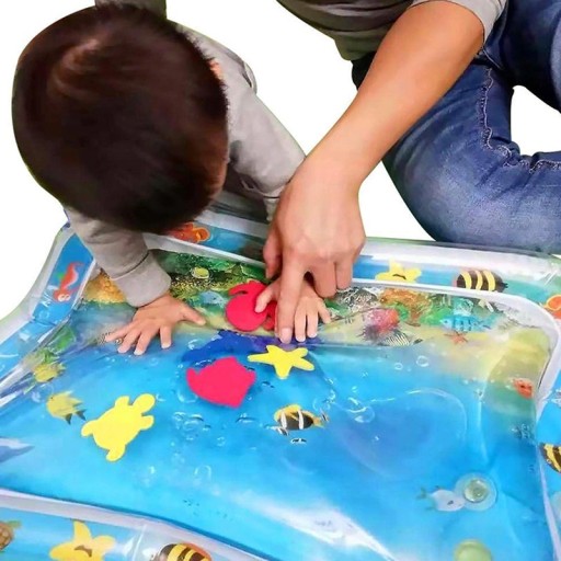 VODA Edukačná podložka SENSORY Pre Bábätká Deti Zábavná NAFUKOVACIA XXL