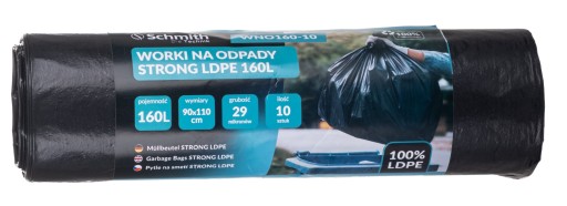 LDPE odpadové vrecia 160l (10 kusov v kotúči)
