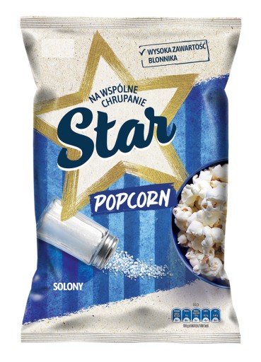 STAR Slaný popcorn 95G, pečený hotový kukuričný snack