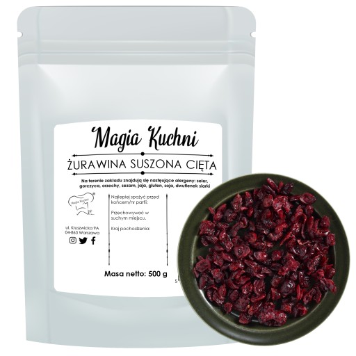 SUŠENÉ BRUSNICE 500g, prírodný rez