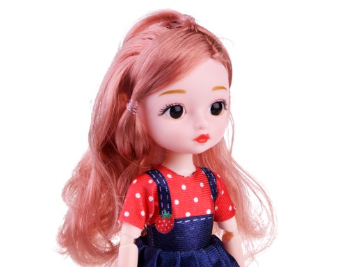 Krásna bábika bábika s pohyblivými končatinami dlhé vlasy 24 cm ZA4655