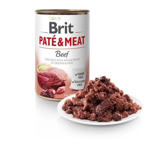 Brit Paté Meat Beef Mokré krmivo pre psov Hovädzie mäso 800g