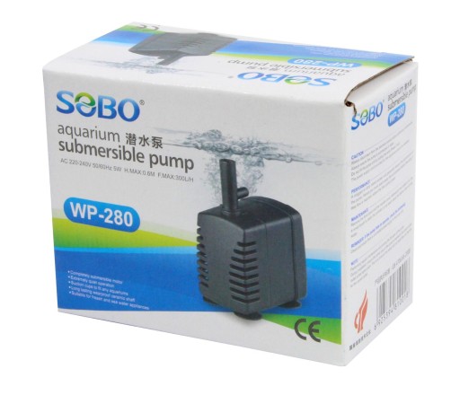 SOBO ČERPADLO 300l/h 5W H-0,6m DO AKVÁRIA ALEBO HRNIECA