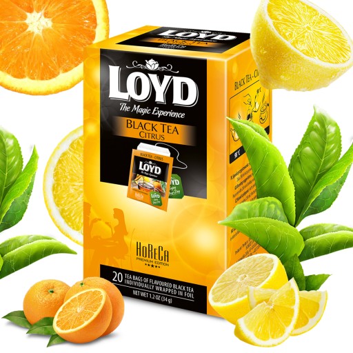 Čierny čaj v obálkach Citrus Horeca pre gastronómiu 20T LOYD