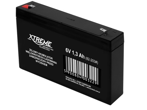 AGM olovená batéria 6V 1,3Ah XTREME 82-203