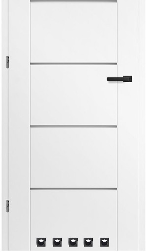 ventilačné objímky pre hranaté dvere, matná čierna