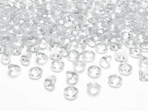 DIAMANTOVÉ KONFETTI 12mm ČERÉ kryštály 100 ks