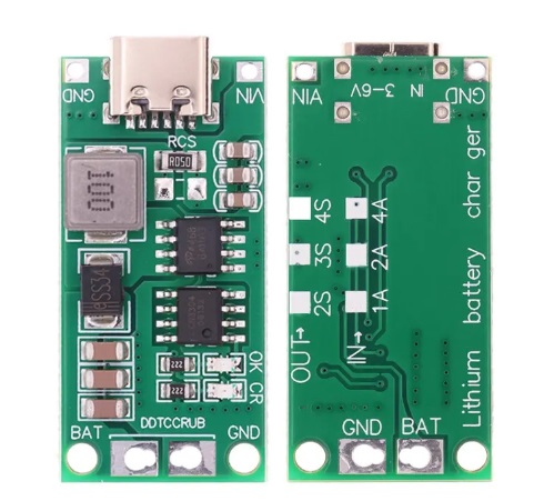 NABÍJACÍ MODUL BATÉRIE Li-Ion 18650 USB-C 2S 4A