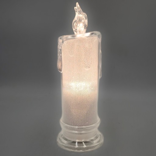 Dekoratívna LED vložka do sviečky Sviečka na batérie 18 cm teplá biela
