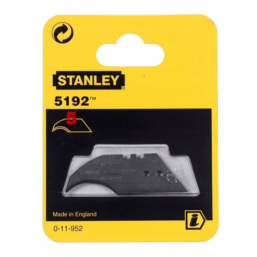 STANLEY 11-952 HÁKOVÉ NÁHRADNÉ ČEPELE NA NOŽE 5 ks