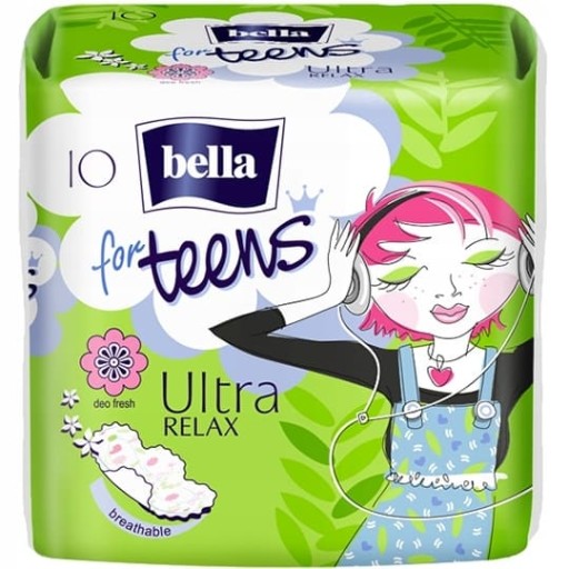 BELLA TEENS RELAX HYDRAULICKÉ VLOŽKY PRE TEENAGERY 10 KS