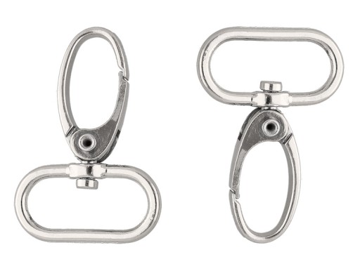 Kovová karabína na batoh kabelka Krab Nickel Silver 26mm 2 ks