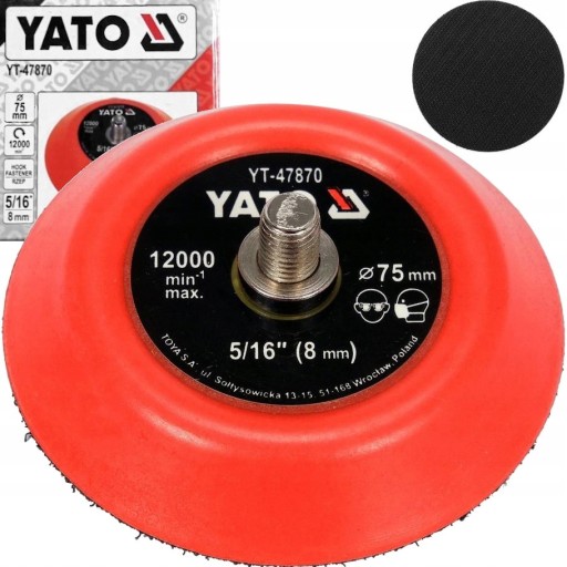 LEŠTIACA PLATŇA 75MM DISKOVÝ KOTOUČ SO VELCRO 5/16