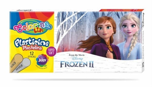 Okrúhla plastelína 12 farieb Frozen II Colorino