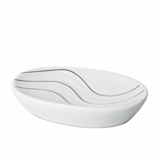 Miska na mydlo Bisk Wave biela 05977