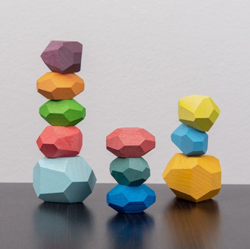 Bloky Kamene Drevená veža Kreatívna rovnováha Puzzle kamienky Hračka