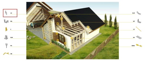 LK2 TESÁRSKA SPOJKA KROVNÍK 170x32x2 SPOJKY PRAVÉ 10 ks DOMAX POZINK.