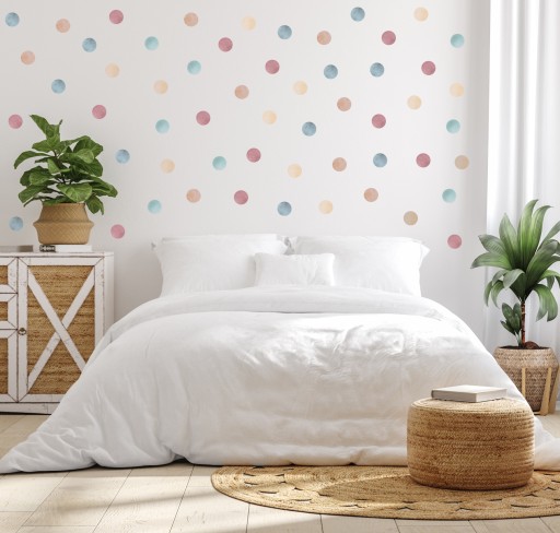 NÁLEPY NA STENU BOHO BODKY 50x75cm 88ks KP4