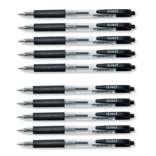 Guľôčkové pero Black Automatic 0,7 mm Sada 10 ks