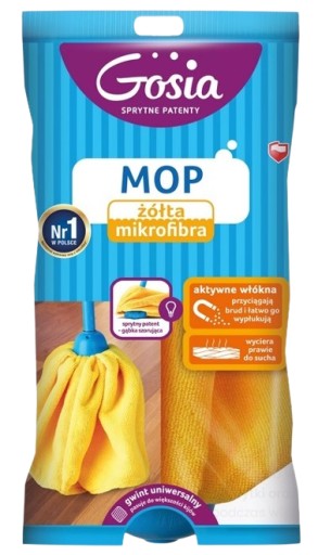 GOSIA Žltý mop z mikrovlákna so špongiou - Sklad