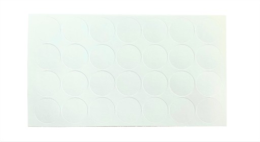 Samolepiace čiapky na nábytok, priemer 20mm, hladká biela