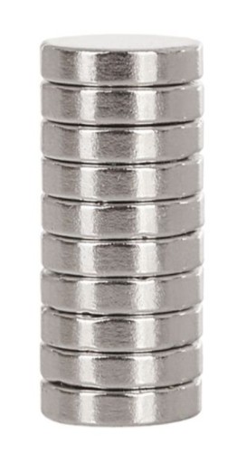 Magnet cylindrický neodýmový 8x2mm 10ks GEKO G02428