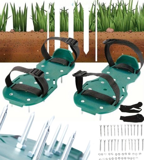AERATOR Vertikutátor na TRÁVNIKY PREVZDUŠŇOVANIE VEĽKÉ OSTRE do topánok AREATOR