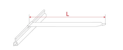 Krátky roletový vešiak S 140mm - 3 kusy