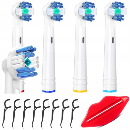 4x NÁHRADNÉ NÁSTROJE PRE 3D KEFKU ORAL-B + STIERKA + 8x PIRÁDLA