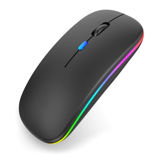 TICHÁ BEZDRÔTOVÁ MYŠ S RGB OSVETLENÍM