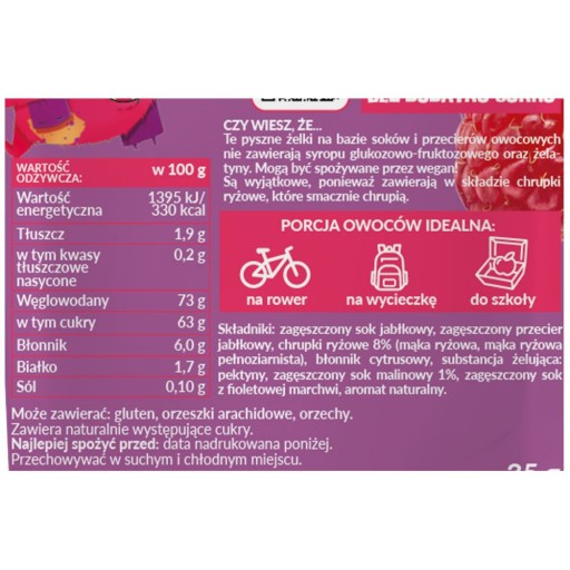 Malinové želé s chrumkami, vegánske BeRaw bez cukru