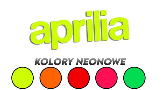 Vysekaná nálepka APRILIA, neónové farby