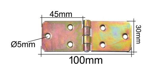 Stavebný záves 30 x 100mm, žltý pozink (10 ks)