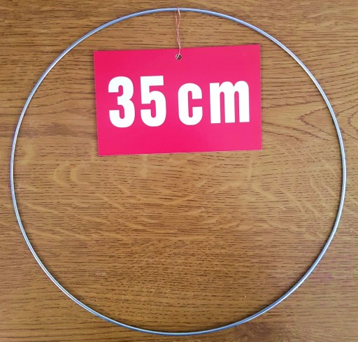 STRIEBORNÝ prsteň/ráfik na lapače snov a makramé, 35 cm