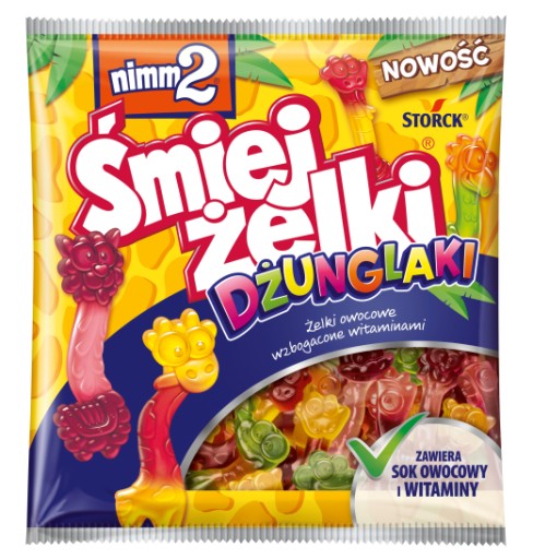 nimm2 Śmiejżelki Junglaki Ovocné želé s vitamínom 90g
