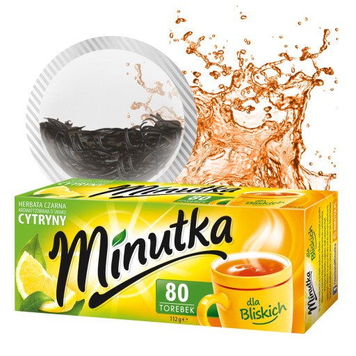 Čierny Express čaj s citrónom Rodinné balenie 112g 80T Minútka