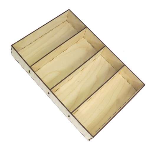 DEKOROVÁ KRABIČKA so 4 priehradkami 31,8x21,2x5,5cm PE36