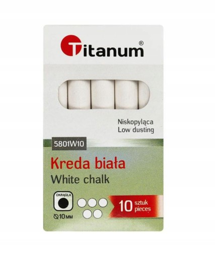 Biela školská krieda 10 ks Titanum 75120