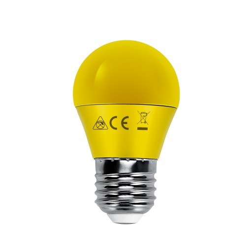 Dekoratívna LED žiarovka E27 na 230V G45 4W žltá