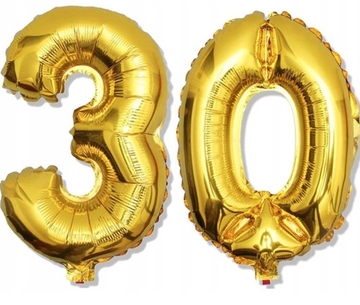 Fóliový balón číslo 30. narodeniny tridsať BIG dekorácií HEL 100cm