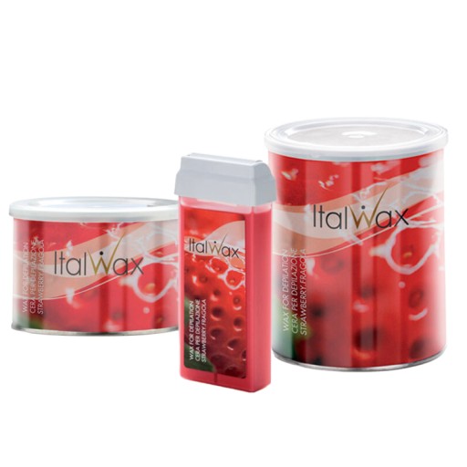ItalWax depilačný voskový valček Jahoda 100ml