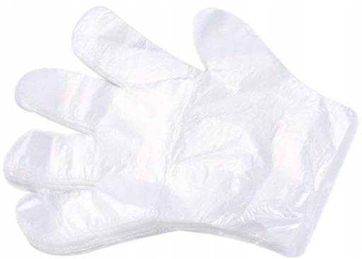 HDPE fóliové rukavice, 100 ks, taška, veľkosť M