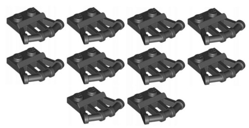 LEGO držiak na taniere 1x2 čierny čierny 10 kusov 4604304 92692
