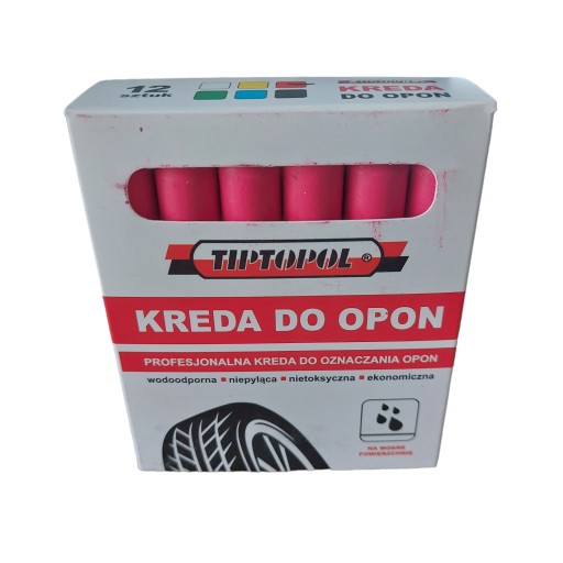 Vodotesná červená krieda na pneumatiky - 1 ks
