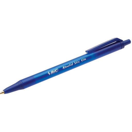 Modré výsuvné guľôčkové pero BIC